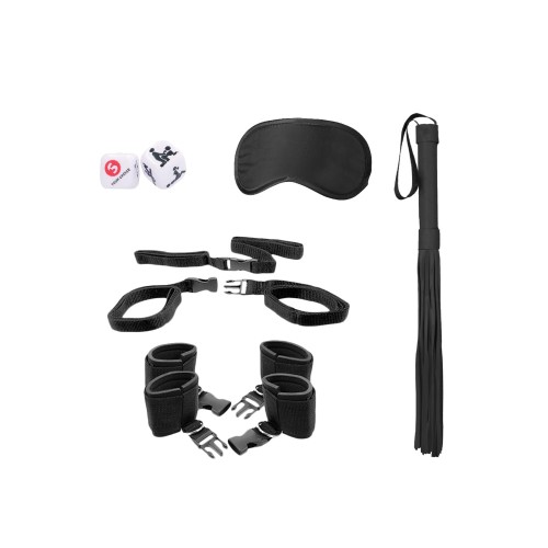 Ouch Black & White Bed Post Bindings Restraint Kit