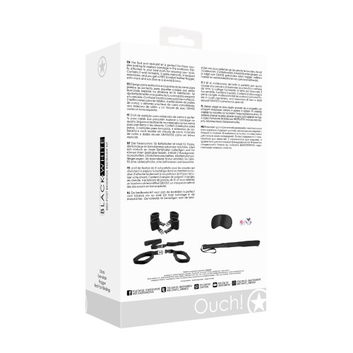 Ouch Black & White Bed Post Bindings Restraint Kit