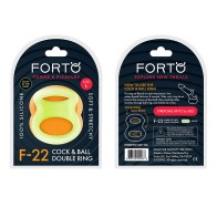 Forto F-22 Liquid Silicone Cock & Ball D-Ring for Ultimate Pleasure