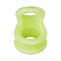 Forto F-20 Liquid Silicone Cockring & Ball Stretcher Medium Glow for Enhanced Pleasure