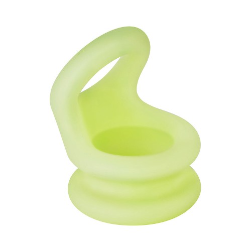 Forto F-20 Liquid Silicone Cockring & Ball Stretcher Medium Glow for Enhanced Pleasure