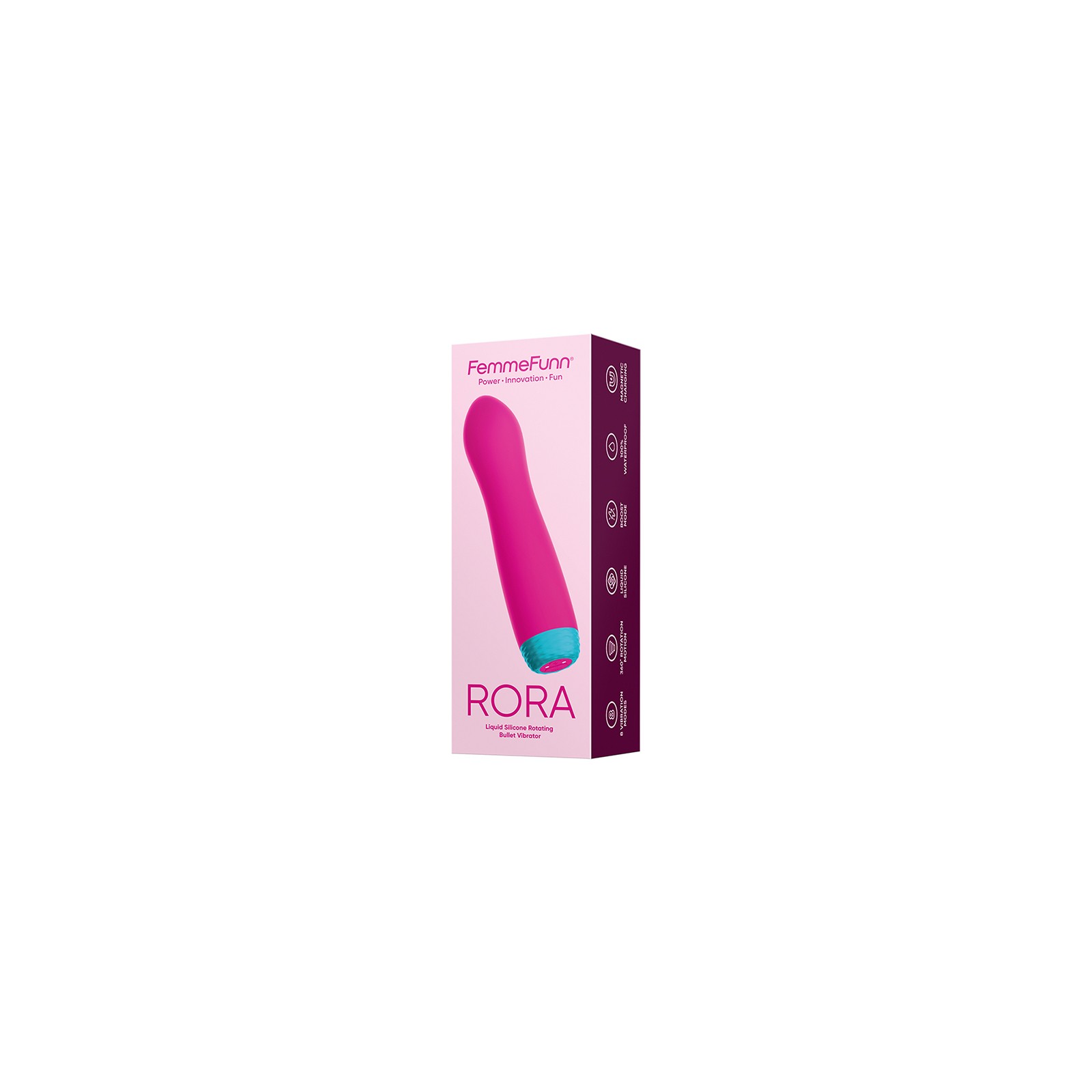 FemmeFunn Rora Rechargeable Silicone Rotating Bullet Vibrator Pink