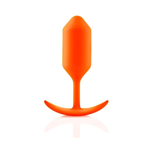 b-Vibe Snug Plug 3 Weighted Silicone Anal Plug - Orange