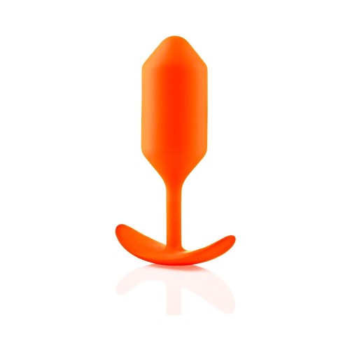 b-Vibe Snug Plug 3 Weighted Silicone Anal Plug - Orange