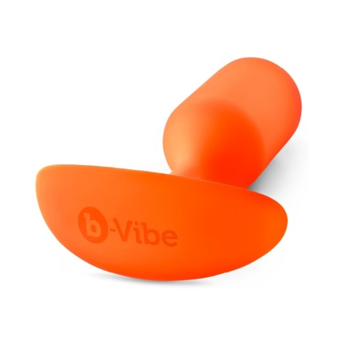 b-Vibe Snug Plug 3 Plug Anal de Silicona con Peso - Naranja