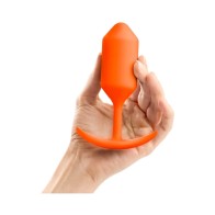 b-Vibe Snug Plug 3 Weighted Silicone Anal Plug - Orange