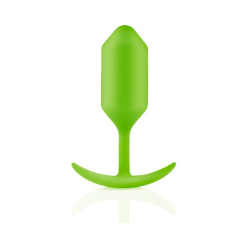 b-Vibe Snug Plug 3 Weighted Silicone Anal Plug Lime | Premium Butt Plug