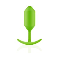 b-Vibe Snug Plug 3 Weighted Silicone Anal Plug Lime | Premium Butt Plug