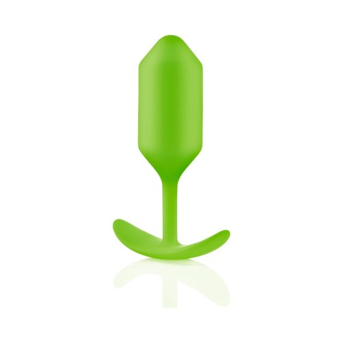 b-Vibe Snug Plug 3 Weighted Silicone Anal Plug Lime | Premium Butt Plug