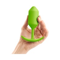 b-Vibe Snug Plug 3 Weighted Silicone Anal Plug Lime | Premium Butt Plug