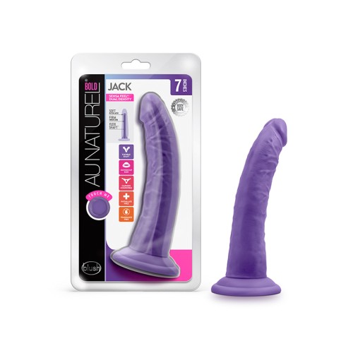 Au Naturel Bold Jack Dildo 7 in. Púrpura