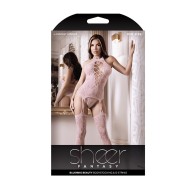 Bodystocking de Belleza Sonrojada Fantasy Lingerie Rosa Claro