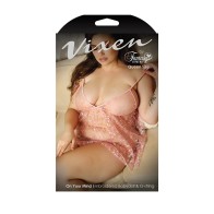 Conjunto Babydoll y G-String Vixen de Fantasy Lingerie