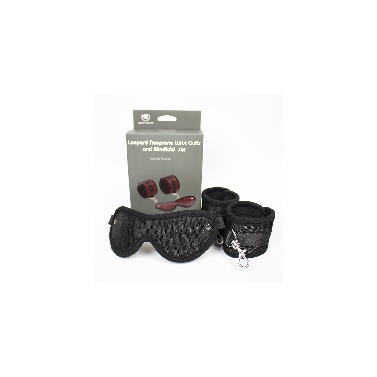 Spartacus Blindfold and Wrist Cuff Kit Neoprene