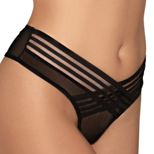 Dreamgirl Shadow Stripe Mesh Thong XL