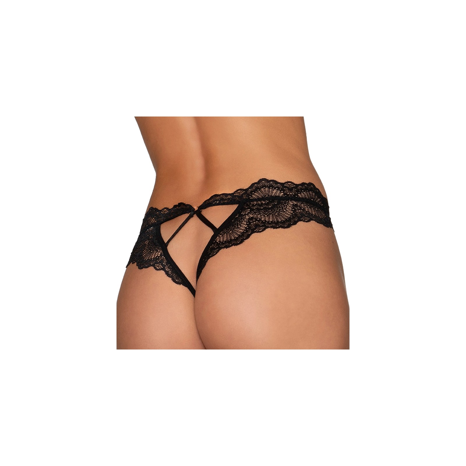 Tanga de Encaje Abierto Dreamgirl para Noches Coquetas