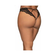 Dreamgirl Lace Tanga Open-Crotch Panty