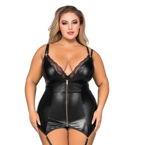 Dreamgirl Double-Layer Teddy with Garters for Seductive Nights