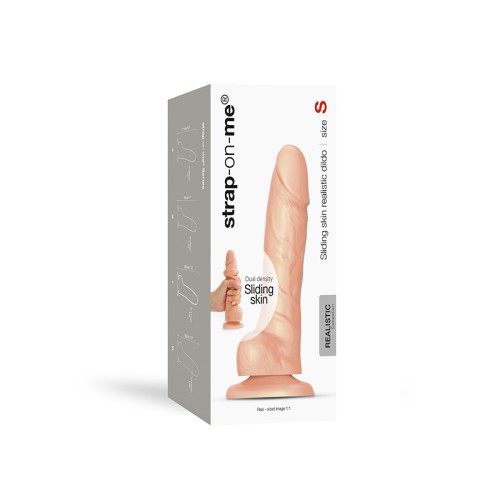 Sliding Skin Dual-Density Silicone Dildo - Vanilla