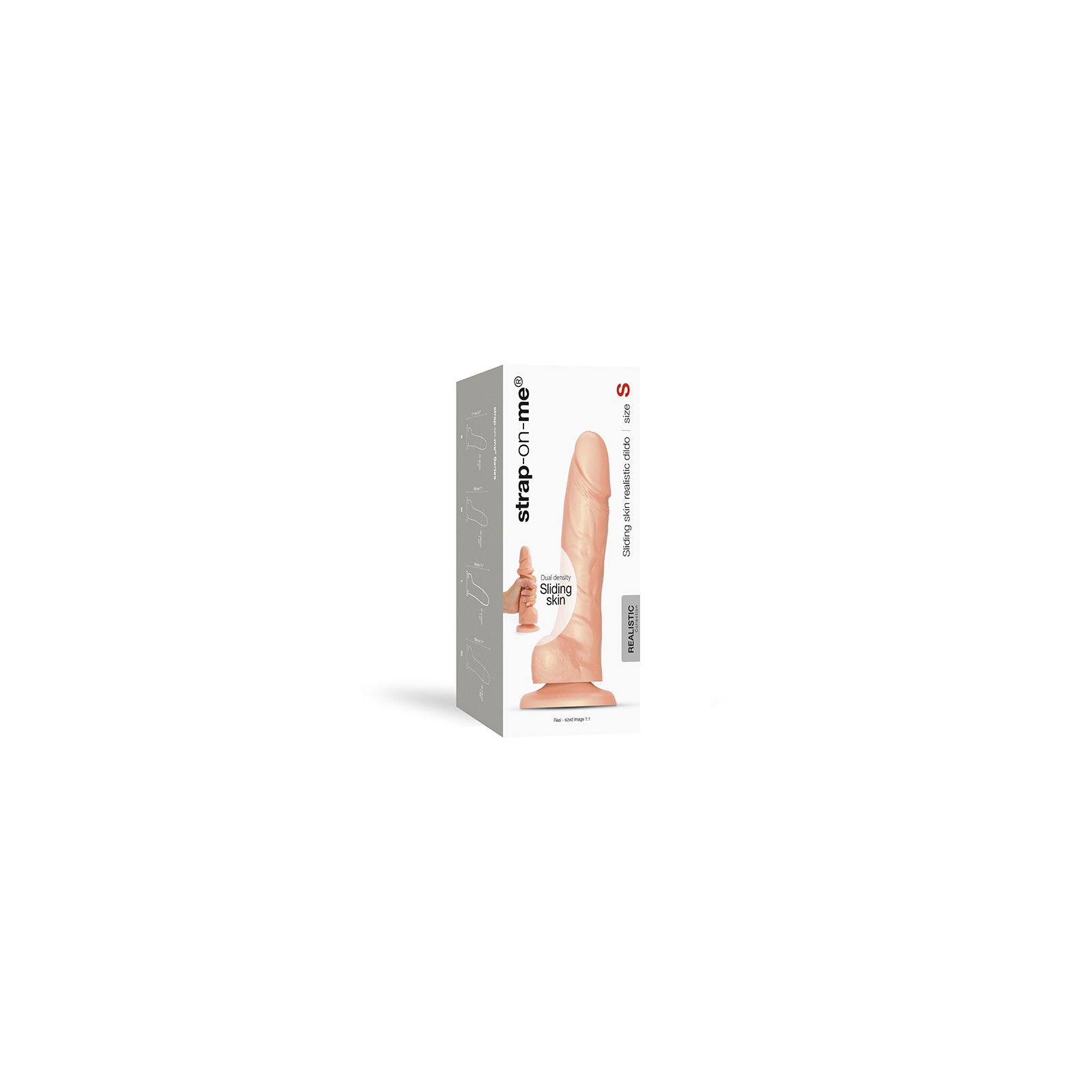 Sliding Skin Dual-Density Silicone Dildo - Vanilla