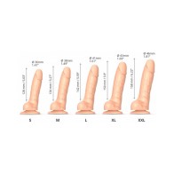 Sliding Skin Dual-Density Silicone Dildo - Vanilla