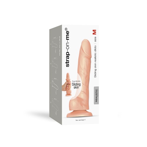 Strap-On-Me Sliding Skin Dual-Density Dildo Vanilla M