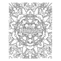 Fun Adult Coloring Book - High AF 2 for Cannabis Lovers