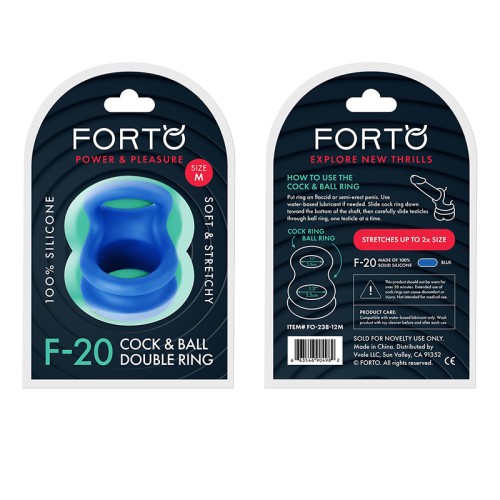 Forto F-20 Liquid Silicone Cockring and Ball Stretcher Medium