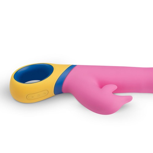 Powerful Pink Dolphin Vibrator with Motors