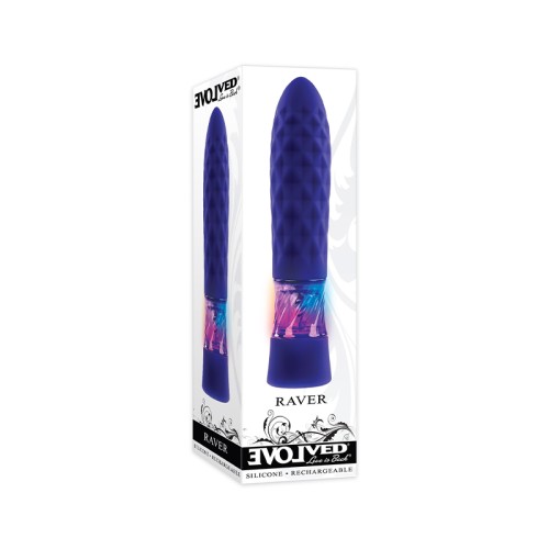 Evolved Raver Light-Up Silicone Bullet Vibrator Purple