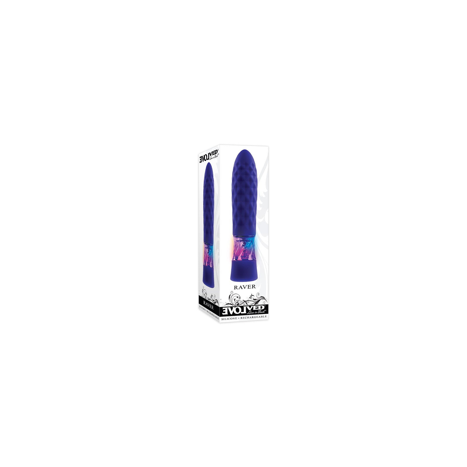 Evolved Raver Light-Up Silicone Bullet Vibrator Purple