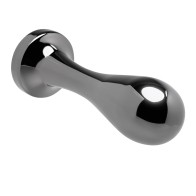 Gender X Black Pearl Aluminum Anal Plug with Gemstone