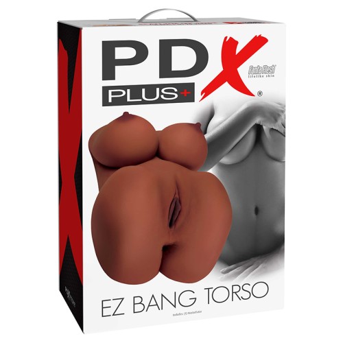 PDX Plus EZ Bang Torso Masturbador de Entrada Dual