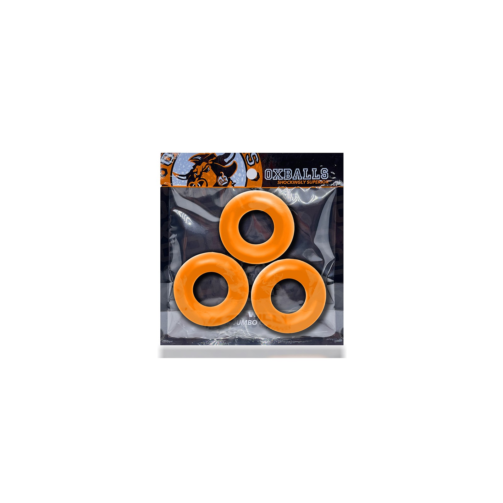 Oxballs Fat Willy Pack de 3 Anillos para el Pene Jumbo Naranja