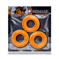 Oxballs Fat Willy Pack de 3 Anillos para el Pene Jumbo Naranja