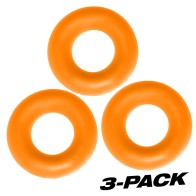 Oxballs Fat Willy Pack de 3 Anillos para el Pene Jumbo Naranja