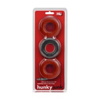 Hunkyjunk HUJ3 C-Ring 3-Pack Cherry/Tar Ice