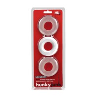 Hunkyjunk HUJ3 Anillo C Pack de 3 Blanco Hielo - Versatilidad Definitiva