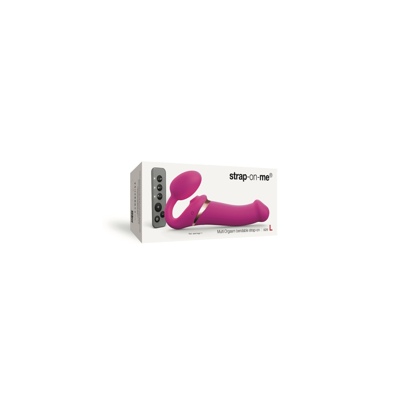 Strap-On-Me Strap-On Flexible Recargable Control Remoto Fucsia