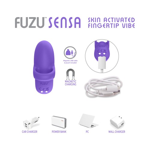 Fuzu Sensa Vibrador Recargable Activado por la Piel Púrpura