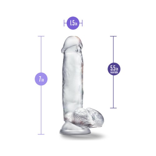 Dildo Claro de 7 Pulgadas B Yours Diamond Gleam con Bolas