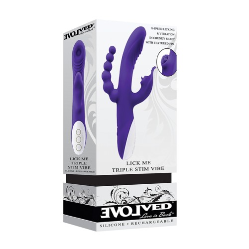 Evolved Lick Me Dual Entry Triple Stimulation Vibrator