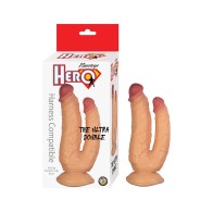 Hero Dildo Doble Ultra Blanco para Placer Realista