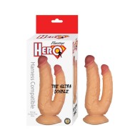 Hero Dildo Doble Ultra Blanco para Placer Realista