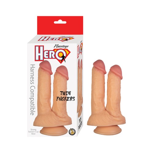 Hero Twin Fuckers Double Dildo