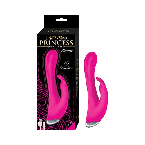 Estimulador Doble Princess Bunny Tickler de Silicona Rosa