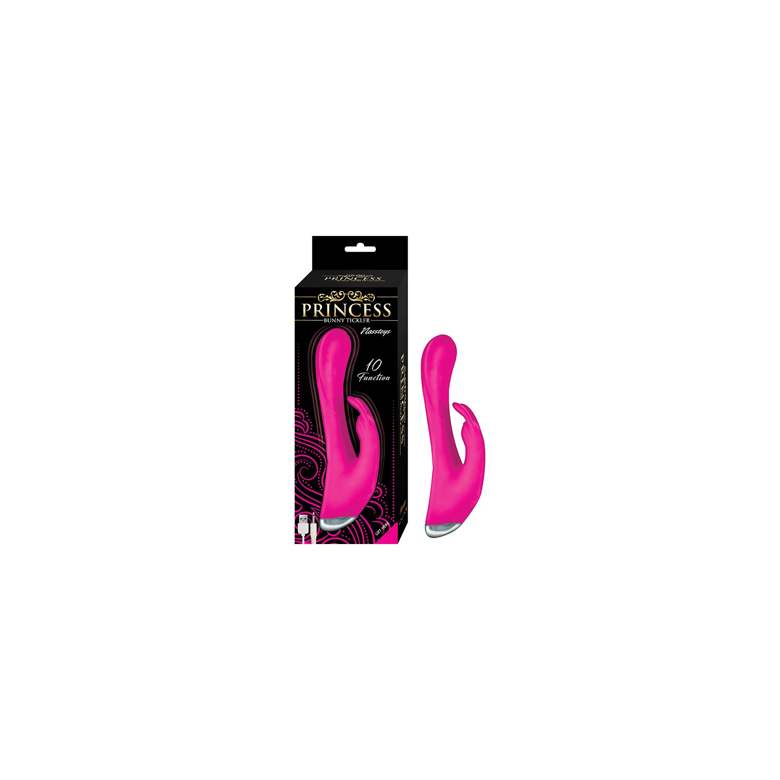 Princess Bunny Tickler Dual Stimulator Silicone Pink