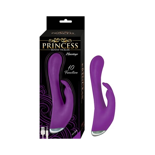 Estimulador Doble Princess Bunny Tickler Silicona Púrpura