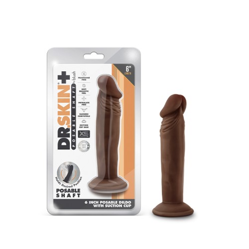 Dr. Skin Plus Realistic 6 in. Dildo Brown