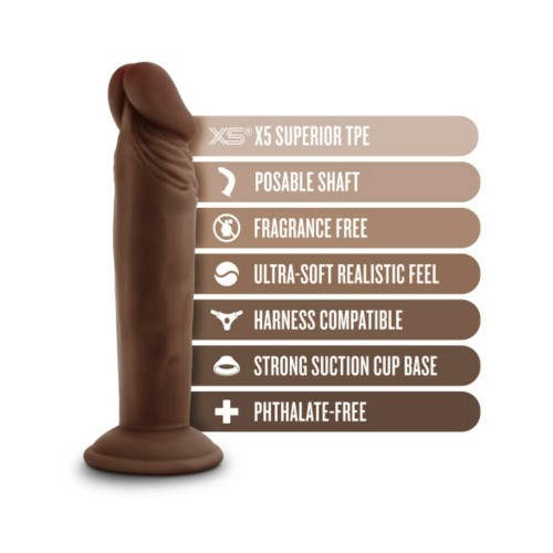 Dildo Realista 6 in. Dr. Skin Plus Marrón